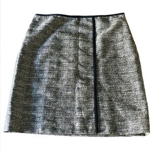 TORY BURCH Skirt Jacquard Blue/Beige  Metallic Tweed - Size 14